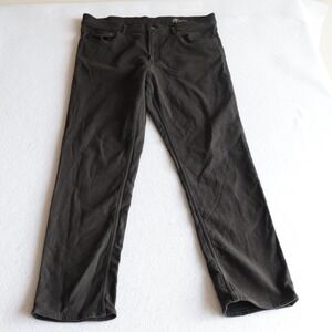 Faherty Brand Mens 35x32 Stretch 5-Pocket Pants Black Straight Leg